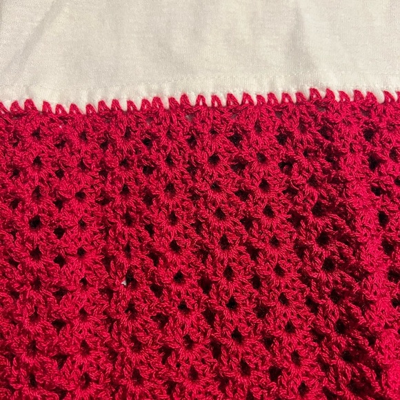 Hand Crafted Ladybug Dress with Matching Purse Crochet Red around White T Shirt - Picture 6 of 16